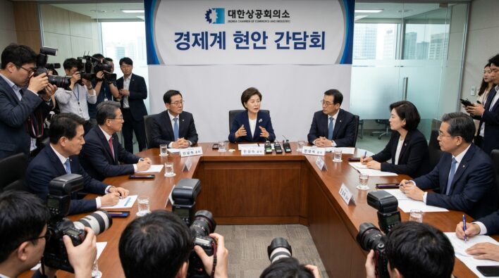 한성숙 국무총리, 경제단체장과 규제합리화 간담회… '메가 샌드박스' 특구 육성 논의